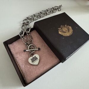 Juicy Couture Silver Heart Pendant Necklace